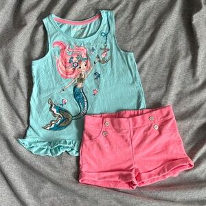 Tommy Bahama Mermaid Tank Top & Pink Shorts Set - M 7/8